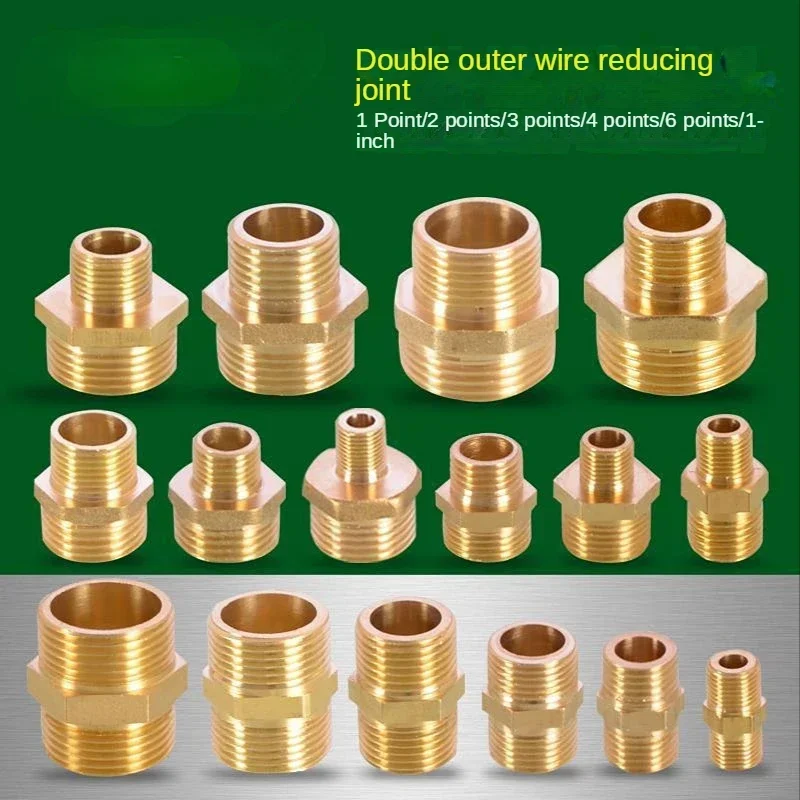 

Brass 1/2" To 3/4 3/8 1 Thread Connector Reducing Repair Joint for Faucet Bathroom Shower Coupler Copper Bubbler Adapter