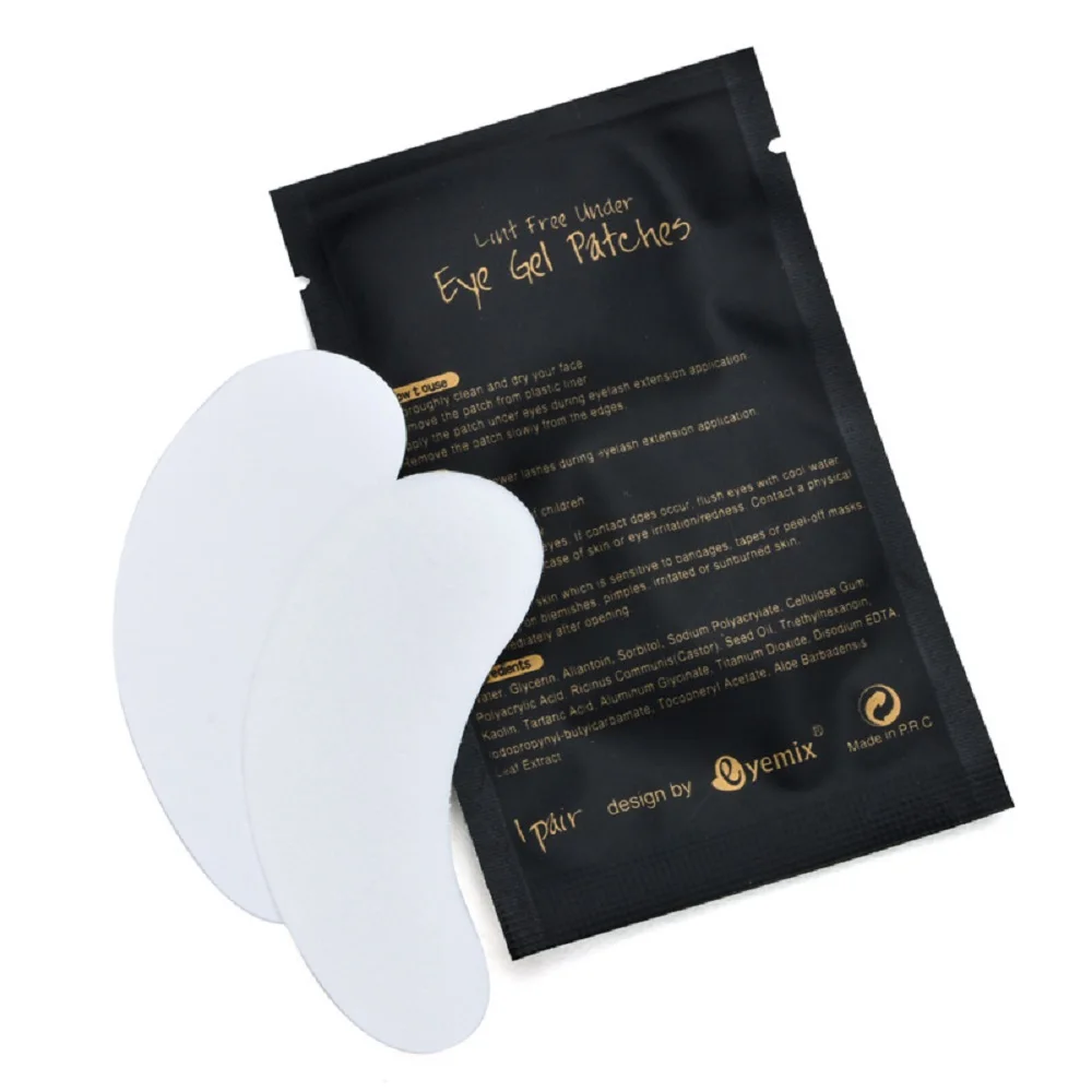 100 Paar fusselfreie Augen-Gel-Pads, feuchtigkeitsspendende Augenpads, Wimpernverlängerungs-Augenpads, Aufkleber, Make-up-Tool – Detail 5
