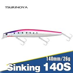 TSURINOYA 140S Sinking Minnow Sea Fishing Lure STINIGER 140mm 26g Piston Weight Ultra Long Casting Seabass Inshore Hard Baits