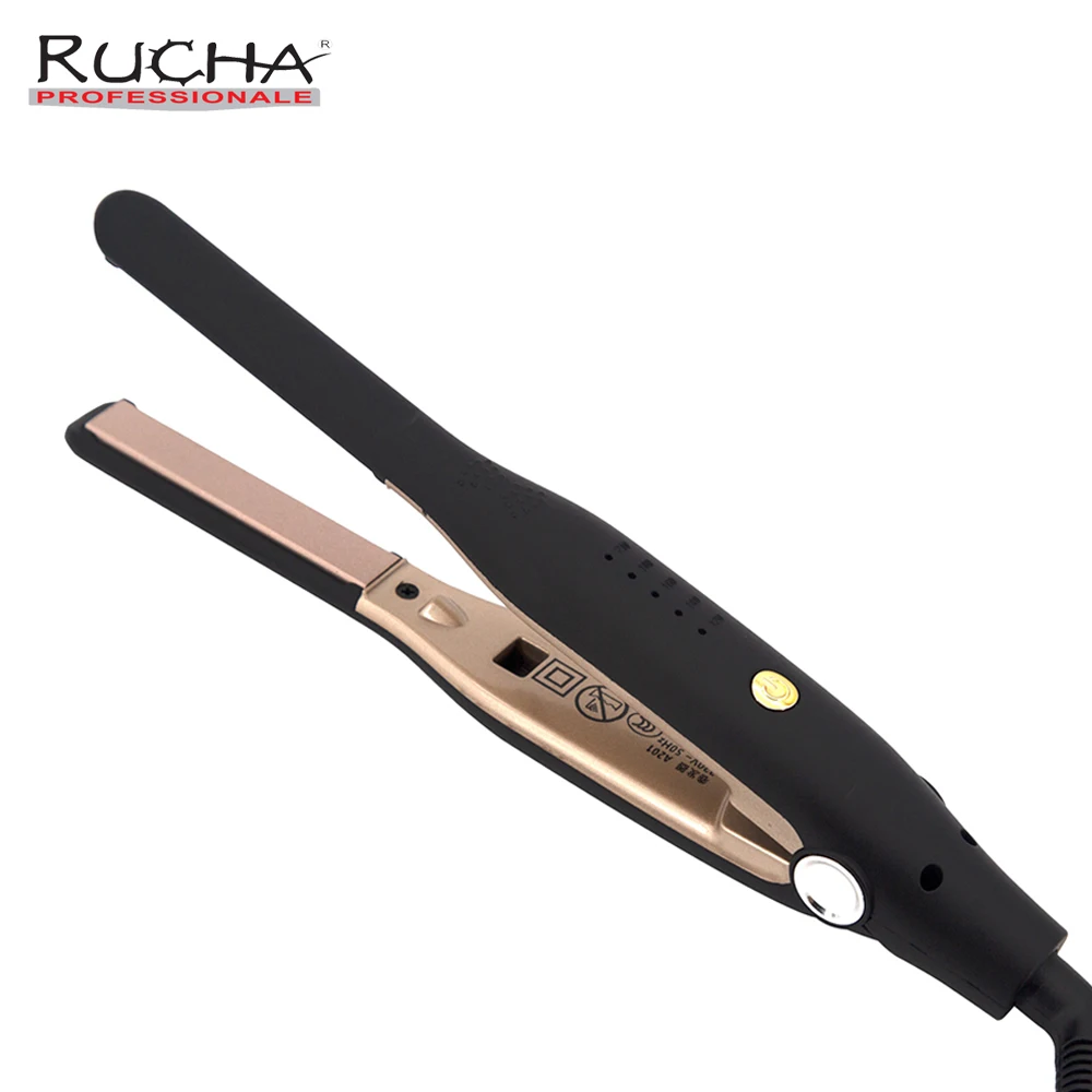 Hair Curler Mini Pencil Flat Iron Thin Ceramic Plate Straightening Irons Short Hair Styling Tools Dual Voltage