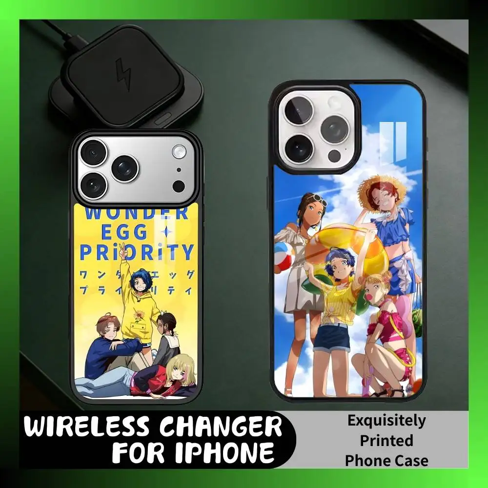 

WEP Anime W-Wonder Egg P-Priority Phone Case For iPhone17,16,15,14,13 Plus,Pro Max Magnetic For Magsafe Wireless Charging