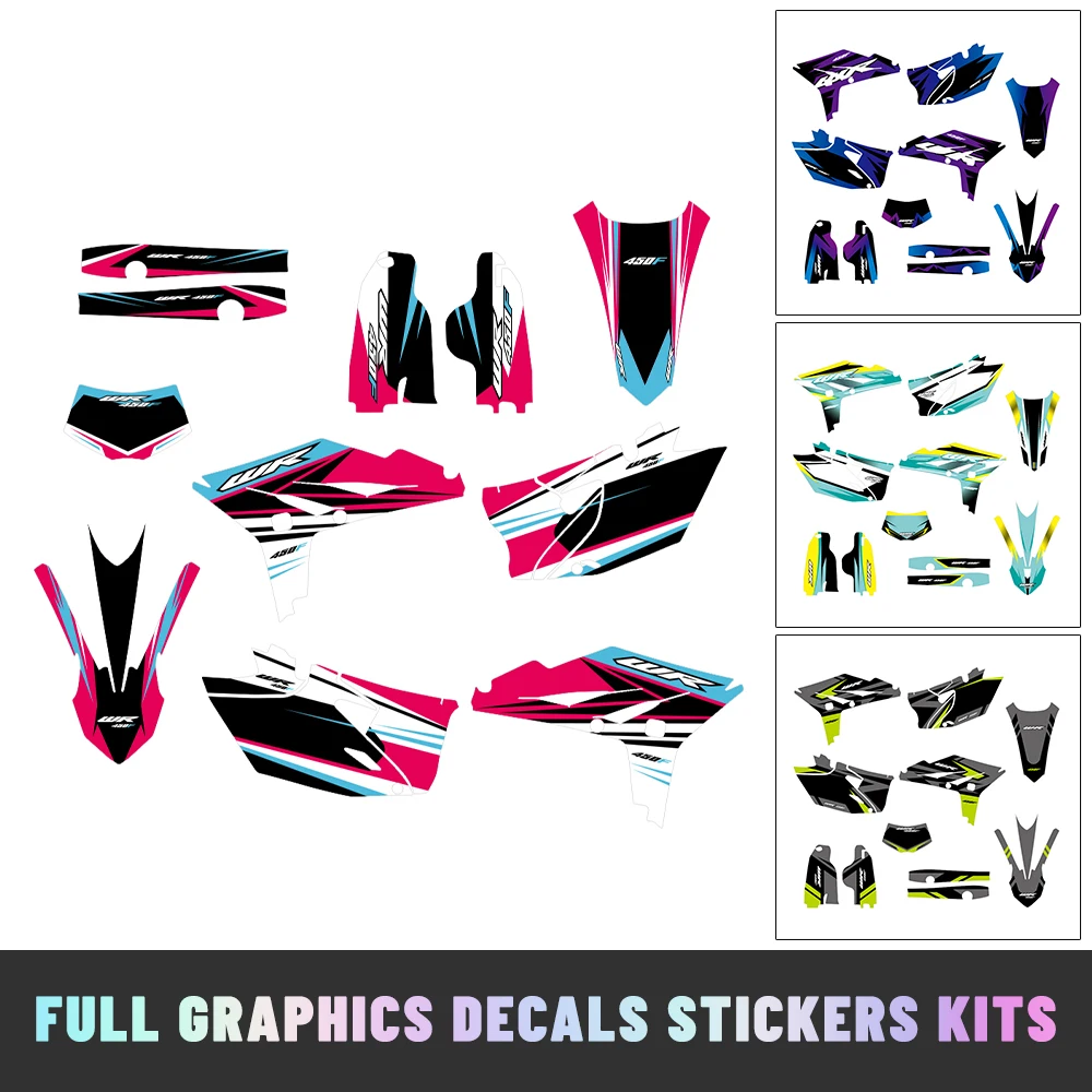 

Подходит для Yamaha WR450F WR 450F 2012-2015 2013 2014 обтекатель для мотокросса деко графический фон наклейки комплект наклеек