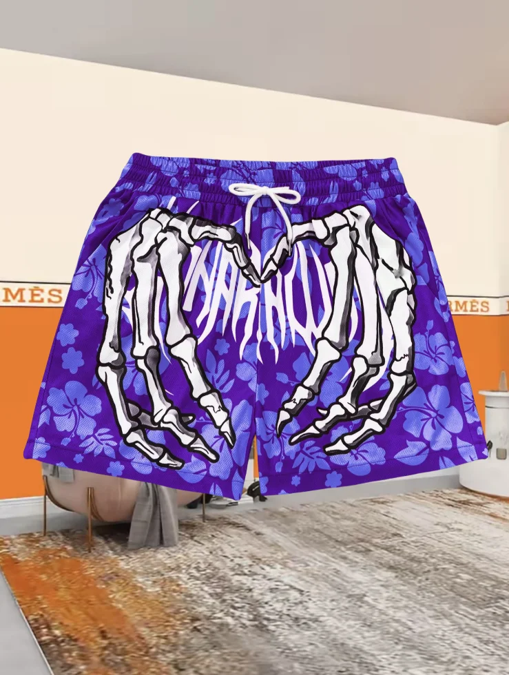 

Летние популярные шорты с 3D принтом, быстросохнущие, впитывающие пот, спортивные шорты для пляжного отдыха, новинка 2025 года, модные уличные мото