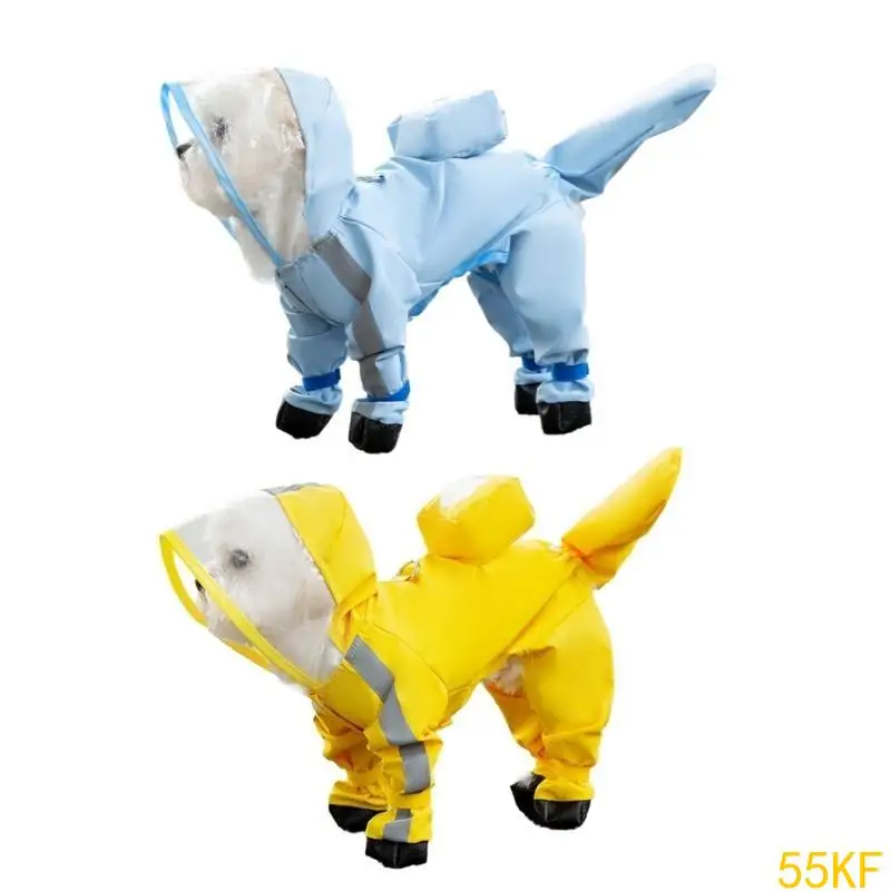 

55KF Dog Raincoats Dog Rain Coat Rainwear Puppy Rain Ponchos Outdoor Activity