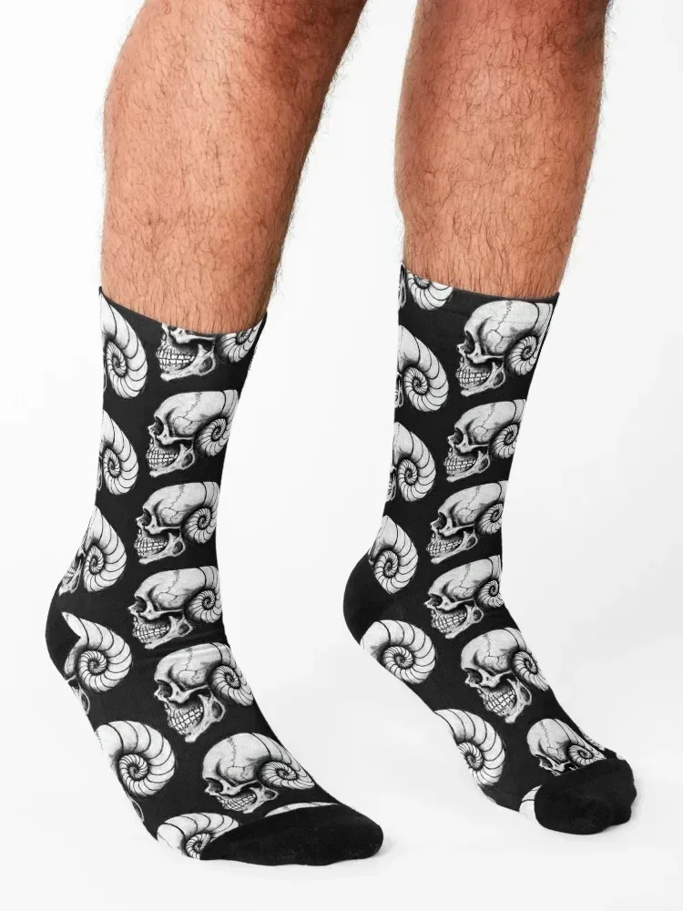 Nautilus Skull Socks Thermal man winter winter winter gifts japanese fashion Socks For Girls Men's