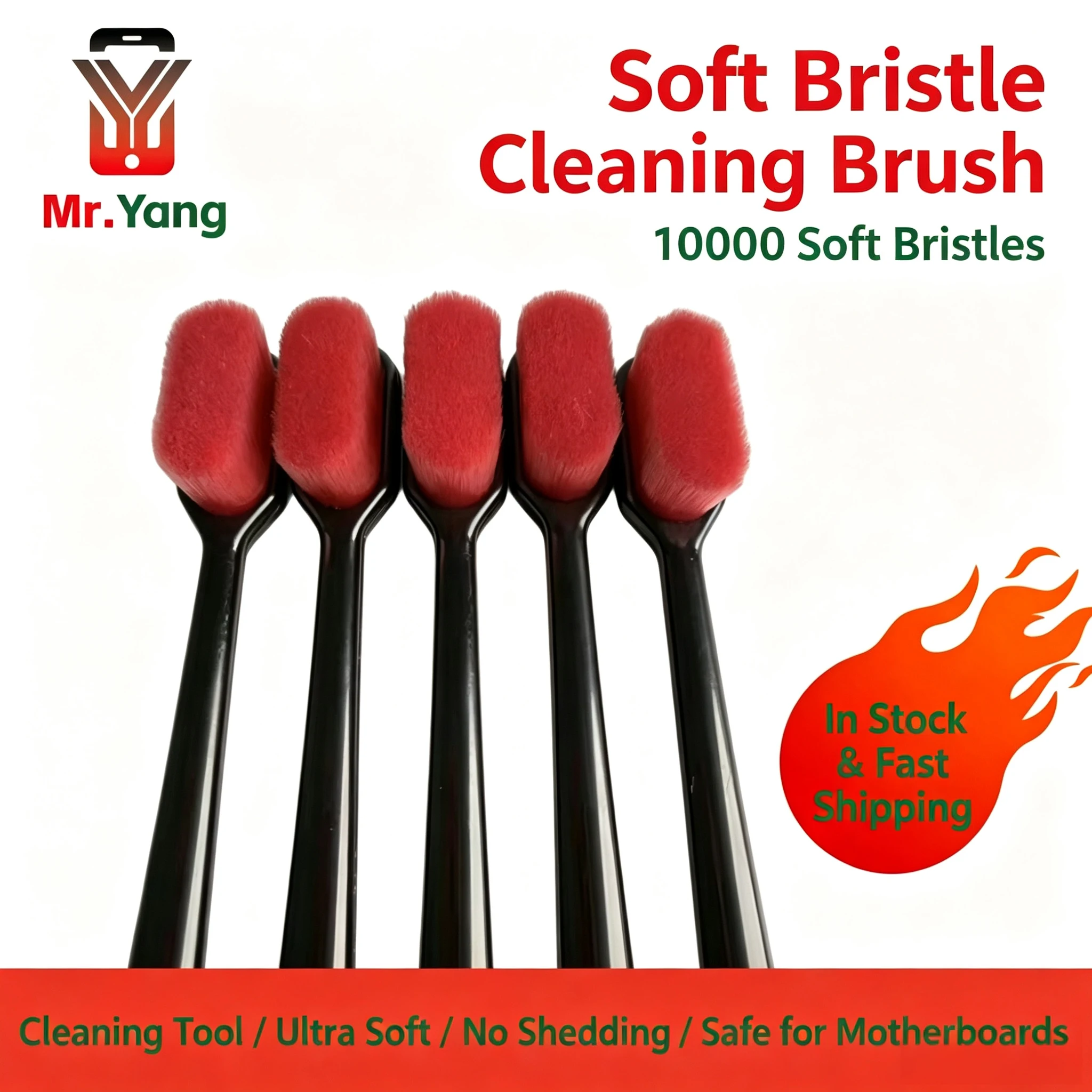 YCS Mr Yang Soft Bristles Cleaning Brush for Motherboard Repair Anti Static Safe for CPU Chip IC Circuit Board Electronics Tools image 3