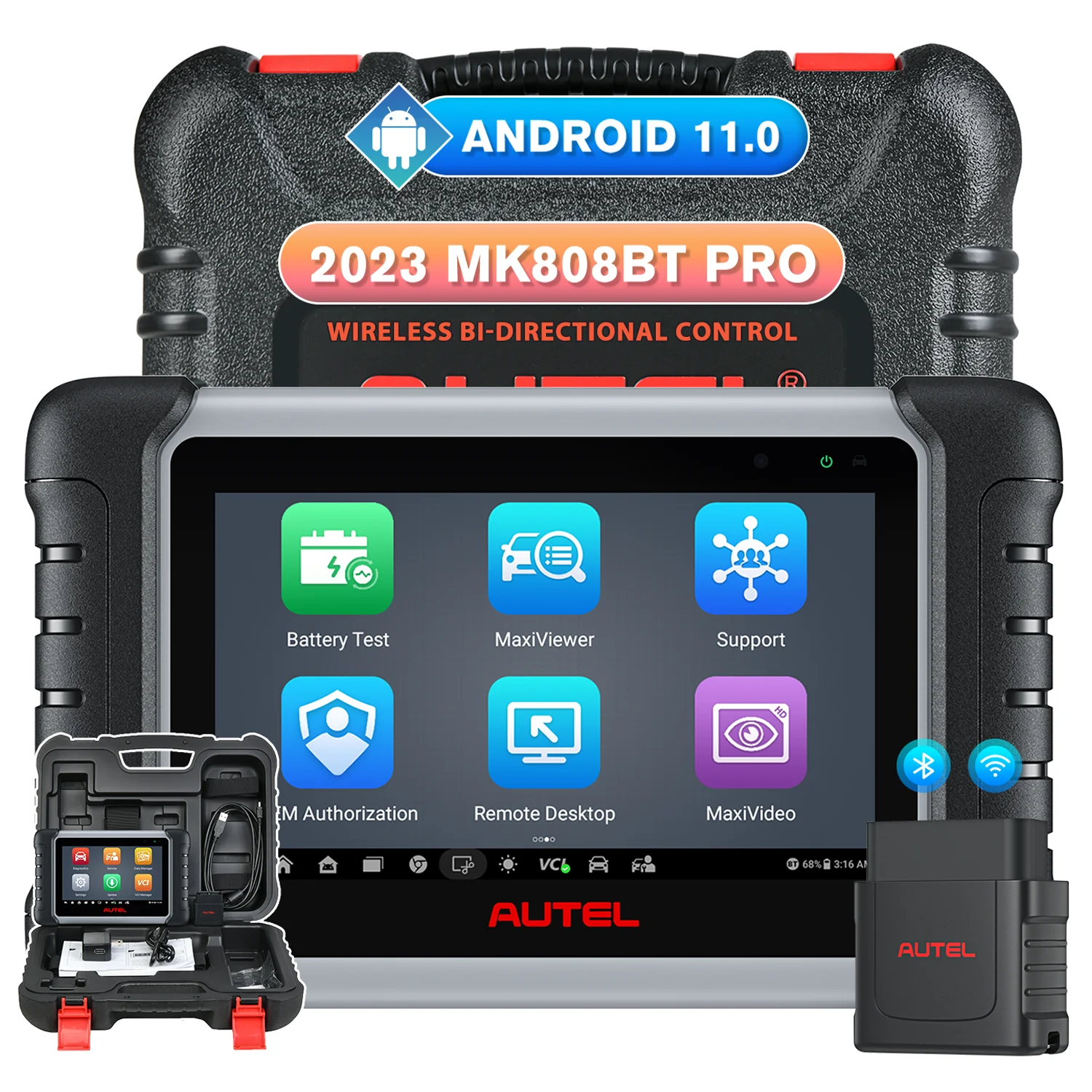 Autel MaxiCOM MK808BT PRO Smart Vehicle  2 Scanner Machine Tool Bluetooth Professional Full System 2 Car Diagnostic Tools