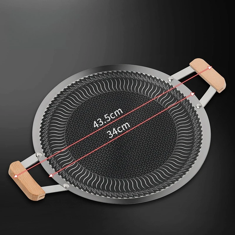

Outdoor Korean BBQ tray, designed for portable stove, iron plate grill, household baking and frying pan