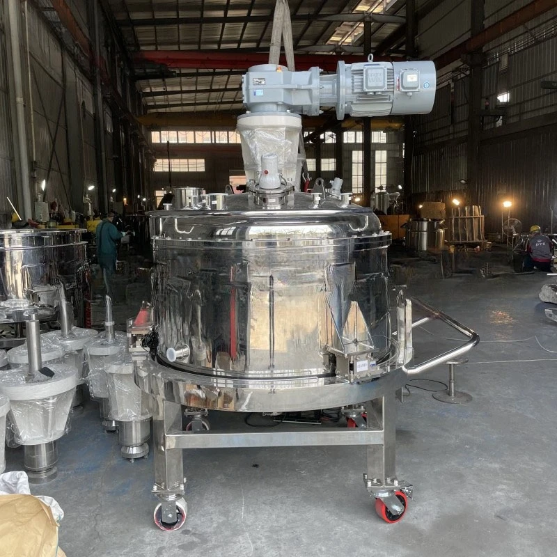 

Cooling transfer kettle, jacket heat exchange movable, spiral stirring, chemical industry