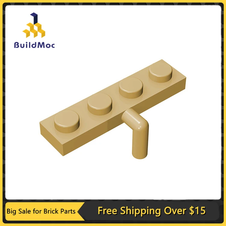 10Pcs MOC Parts 30043 Plate Modified 1 x 4 with Bar Arm Down Compatible Bricks DIY Building Blocks Particle Kid Brain Toy Gift