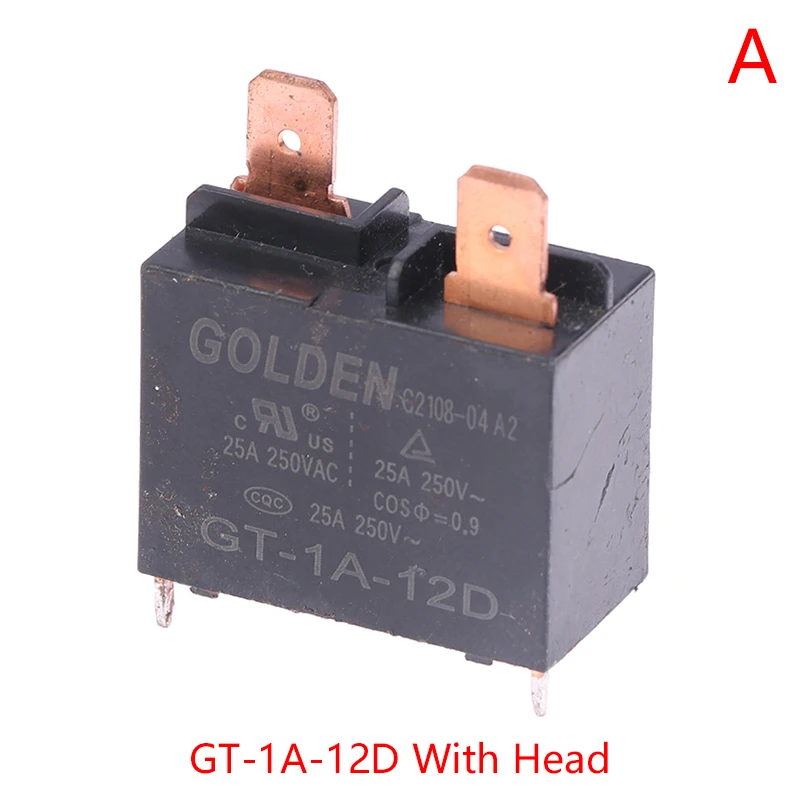 High Quality 1PCS GT-1A-12D/GT-1A-12DP Gordon Air Conditioning Water Heater Relay 25A 4 Feet 12V