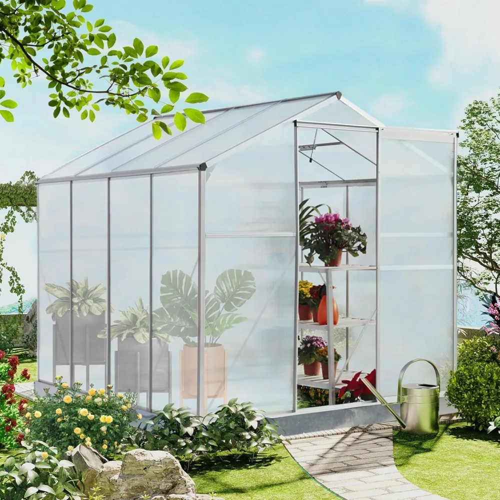 

Garden Greenhouses Polycarbonate Walk in Botanical Garden Greenhouse Silver Building Supplies Garden Greenhouses