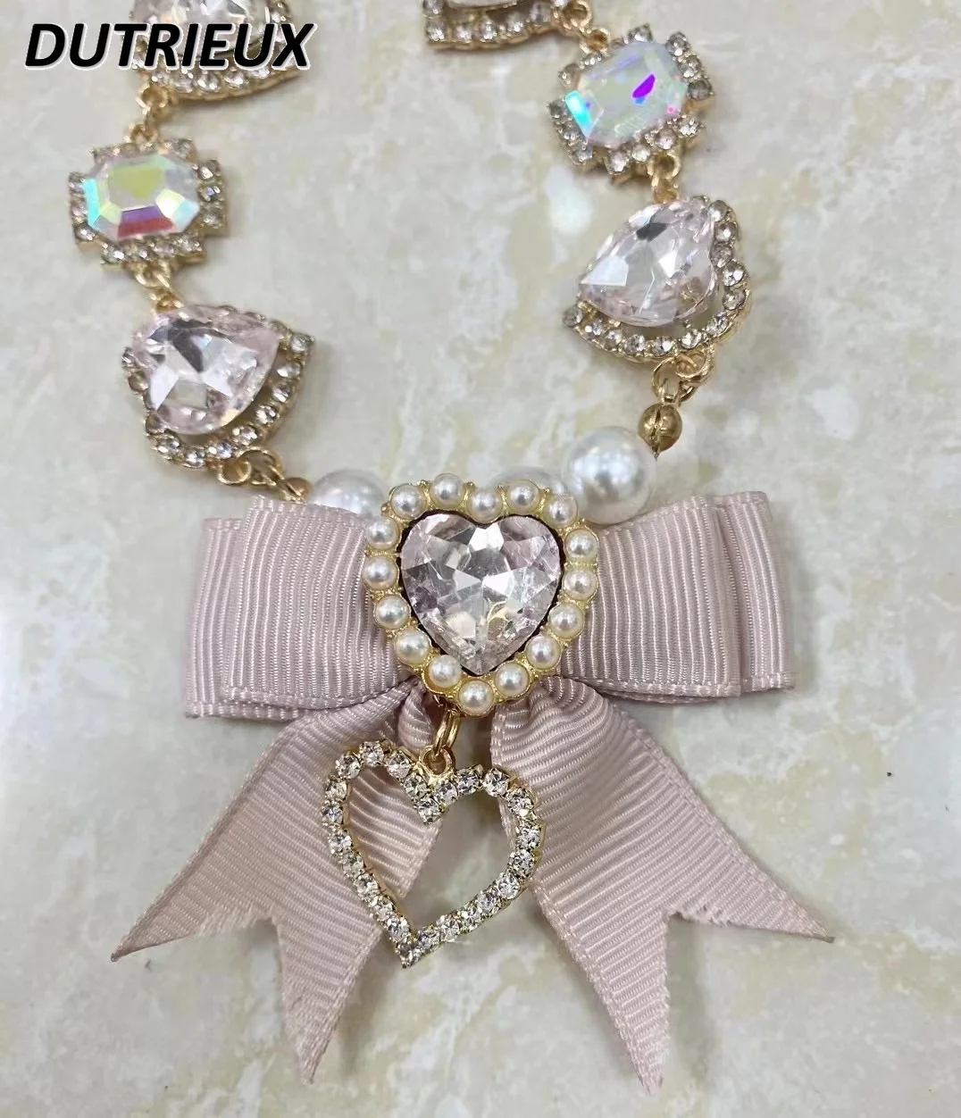 Lolita accessori dolce braccialetto dolce in stile giapponese cristalli colorati fiocco gioielli principessa tutto-fiammifero braccialetto di