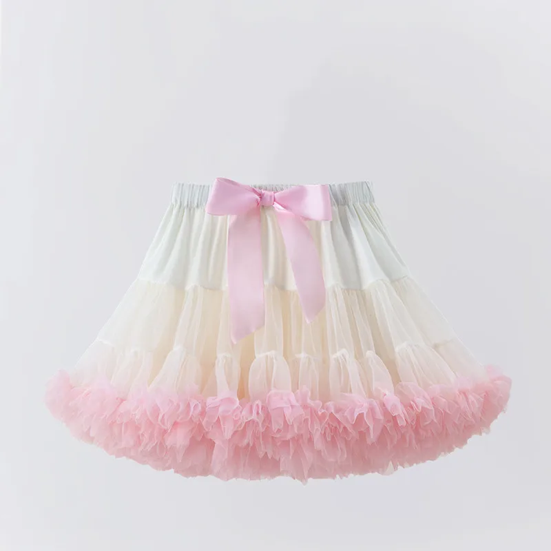 DE PEACH nouveau printemps multicolore bébé filles Tutu jupes enfants moelleux Ballet jupe enfants princesse dentelle Tulle fête danse jupe