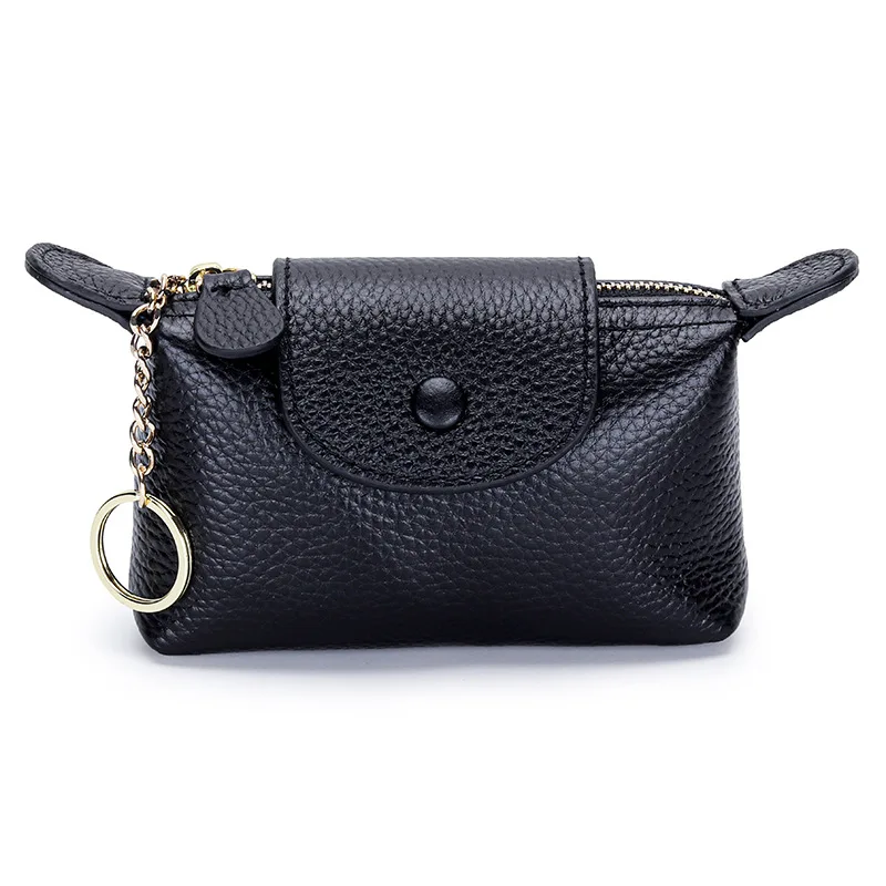 Mini portefeuille de luxe en cuir de vache pour femme, porte-monnaie à fermeture éclair, petit porte-clés féminin, poudres, forme de lingot d\'or,