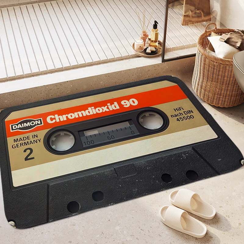 

Treadmill Rug Vintage Cassette Music Tape Kitchen Carpet Bedroom Rugs Custom Rug Aesthetic Floor Mats for Home Decorations Mat
