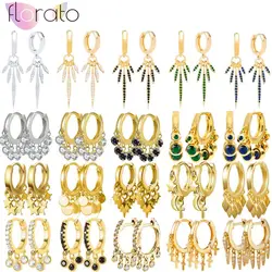 925 Sterling Silver Needle Light luxury Fashion Irregular Design Tassel Zircon Pendant Earrings Women High-end Earrings Jewelry