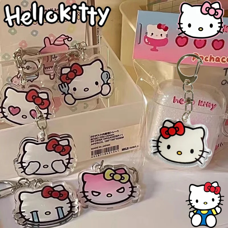 

2024 New Hot Fashion Trend Sanrio Helloes Kittys Delicate Key Chain Accessories Anime Figure Pendant Cartoon A Gift for A Friend