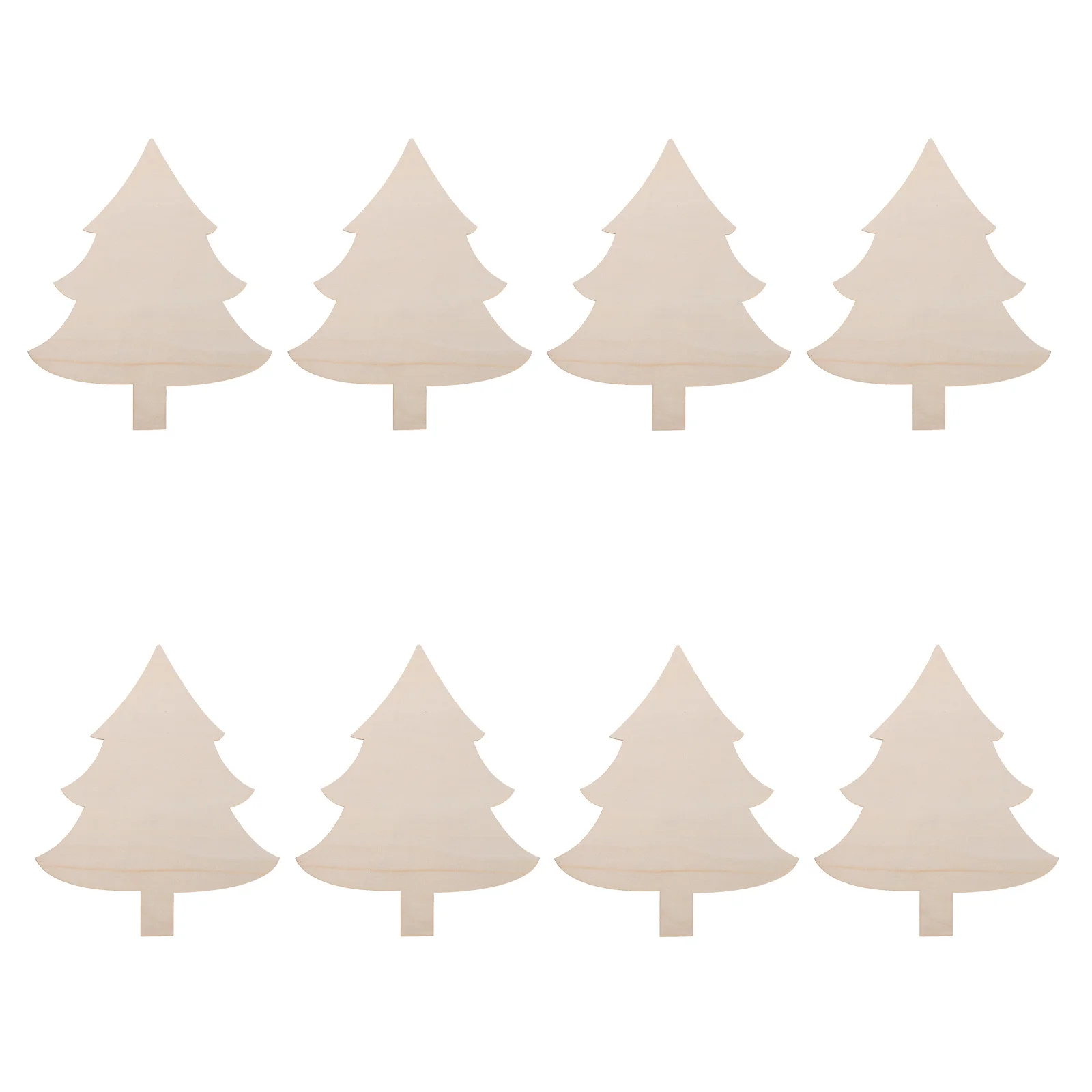 

8Pcs Blank Wooden Tree Cutouts Unfinished Natural Wood Slices for Kids DIY Painting Craft Rustic Christmas Decor Home Holiday