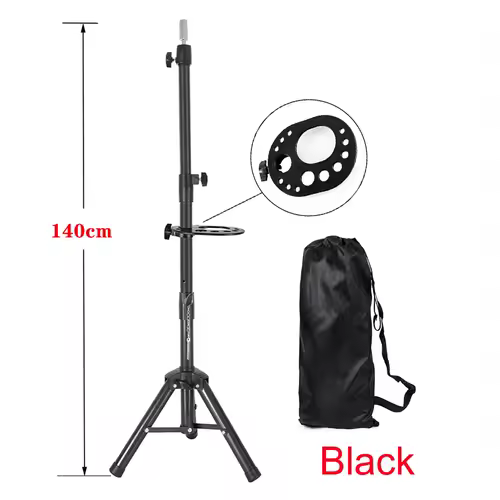 55Inch Mannequin Head Stand Adjustable Heavy Duty Wig Stand Tripod For Cosmetology Hairdressing Training Head Stand With Tray - Image 16