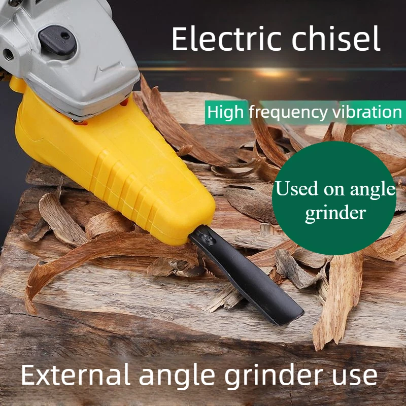 Electric Chisel Head Angle Grinder Converted To Electric Woodworking Chisel Heads Carving Machine DIY Carpenter Kit Tools