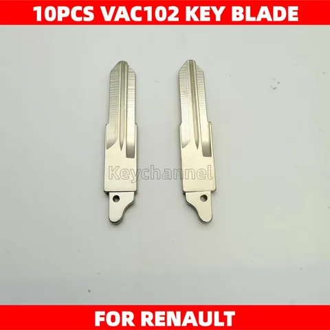 Keychannel: 10 шт./лот, заготовка складного автомобильного ключа VAC102 с отверстием, оригинальный выкидной ключ-заготовка для Renault Logan