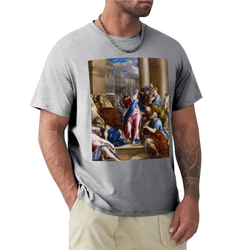 Christian art painting by El Greco Cleansing of the Temple 1600A  Shirt  Christ Driving the Money Changers from the Temple