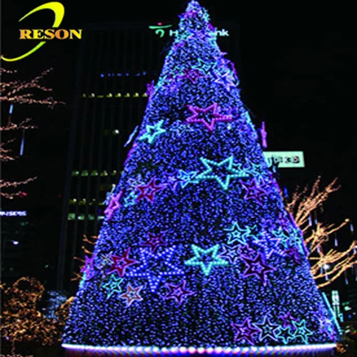 Large Outdoor Waterproof LED Artificial Christmas Tree Lights for Decoration and Holiday Celebration