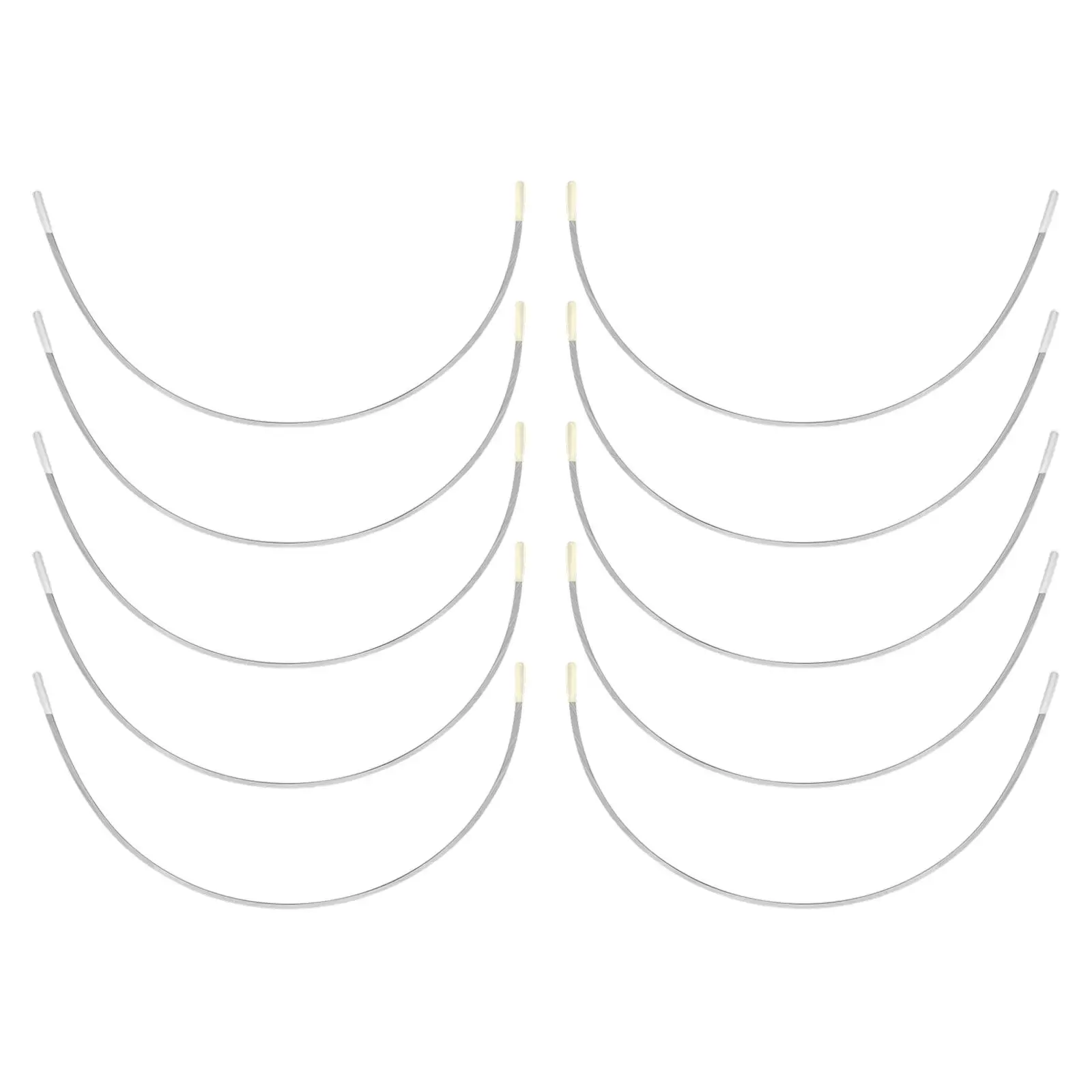 Set of 6 Handcrafted Stainless Steel Bra Underwire Replacements for Women - D Cup