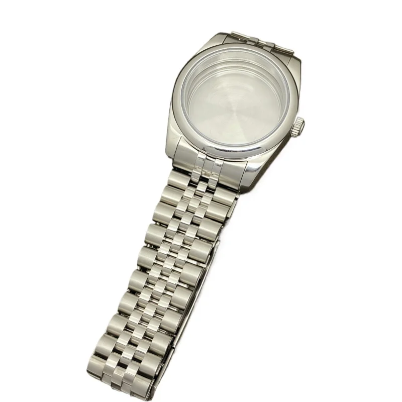 Accessori per custodie per NH35 Log Round Edge 36/39MM Cassa in acciaio inossidabile Vetro zaffiro per movimento NH35/36