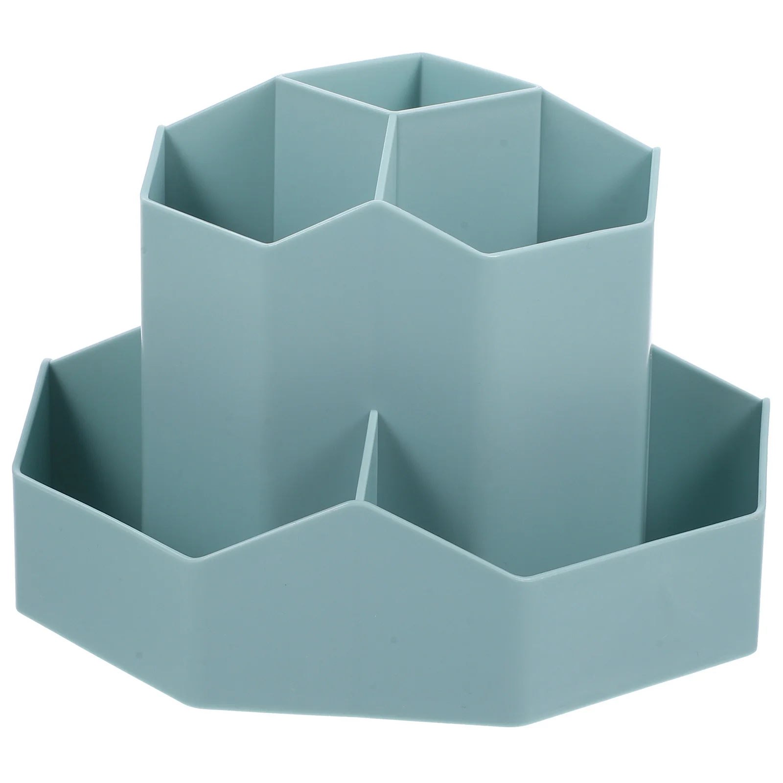 

Rotating Makeup Brush Holder Desktop Pencil Pen Organizer Plastic Compartments Brush Storage Box Convenient Tabletop