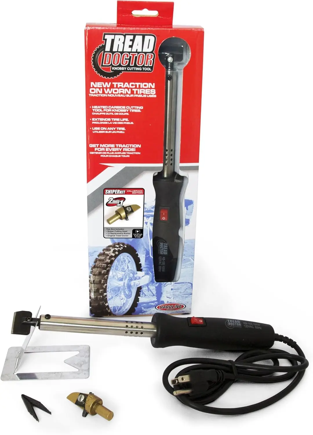 

2-in-1 Heated Tire Groover & Knobby Cutting Tool – Restore Edges & Sipe Tires for Motocross, ATV, UTV, Enduro – 110V USA Model