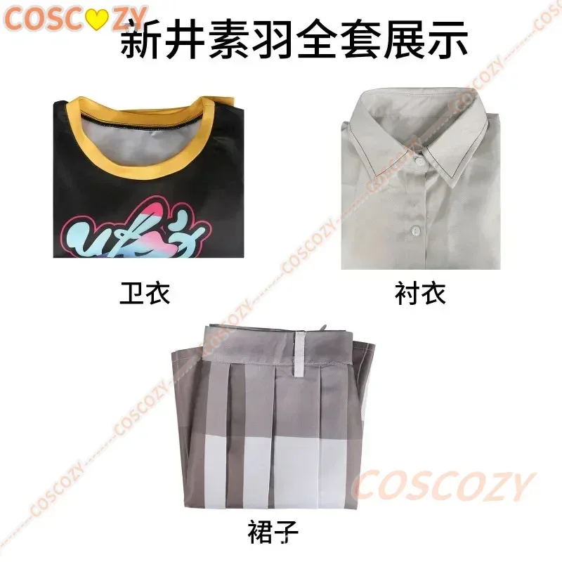 Jeu d'anime P5X: The Phantom X Motoha Arai, Costume de Cosplay, perruque, jupe JK, chaussettes, uniforme Lolita, cheveux pour femme, Costume de fête d'halloween Sexy