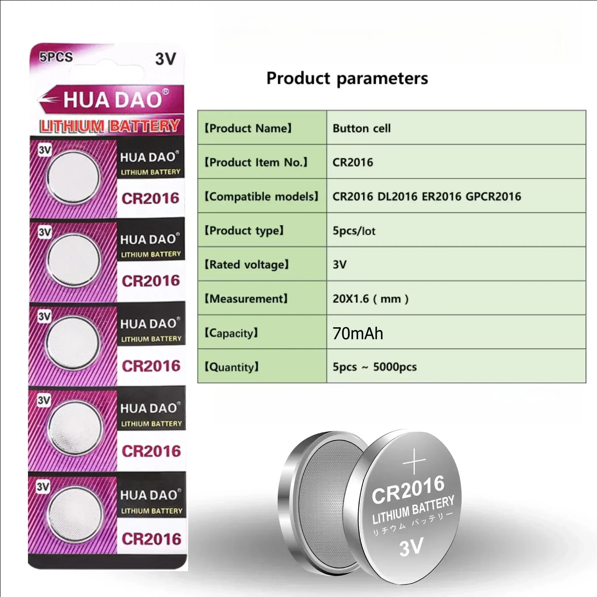 10-90Pcs CR2016 3V Lithium Button CR 2016 Battery DL2016 BR2016 DL2016 LM2016 Coin Cell Watch Batteries for Toys Clock Remote