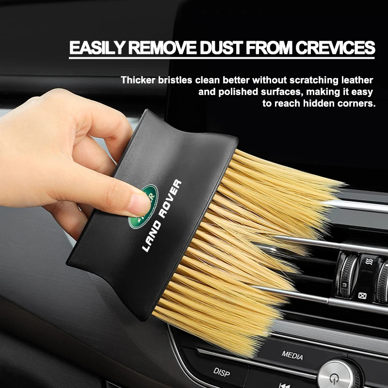 1Pcs Car Dedusting Brush Air Outlet Cleaning Brush Car Accessories For Land Rover Discovery 3 4 R4 LR2 Range Rover Evoque Sport