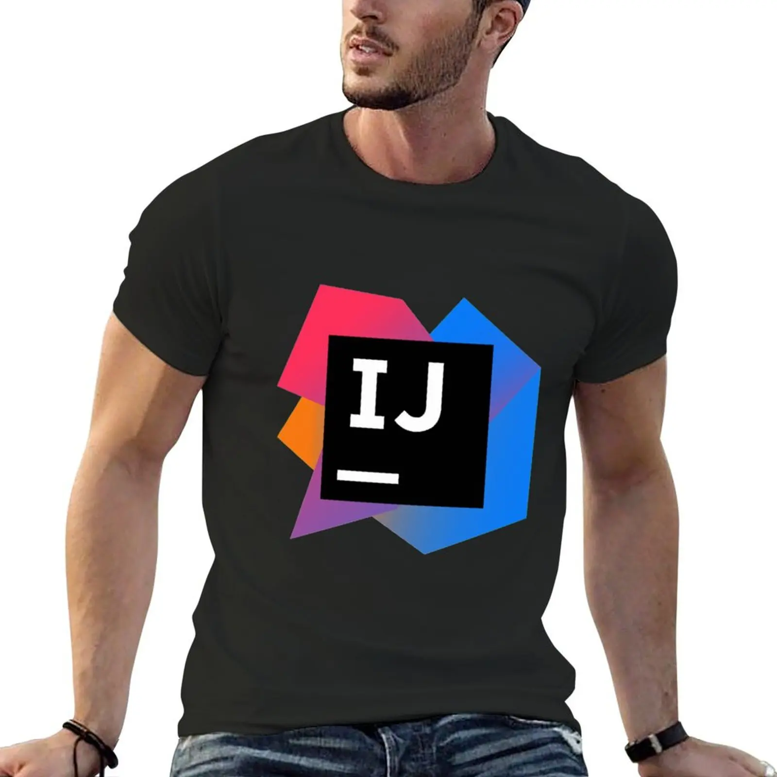 JetBrains IntelliJ IDEA T-shirt tops new edition mens plain t shirts