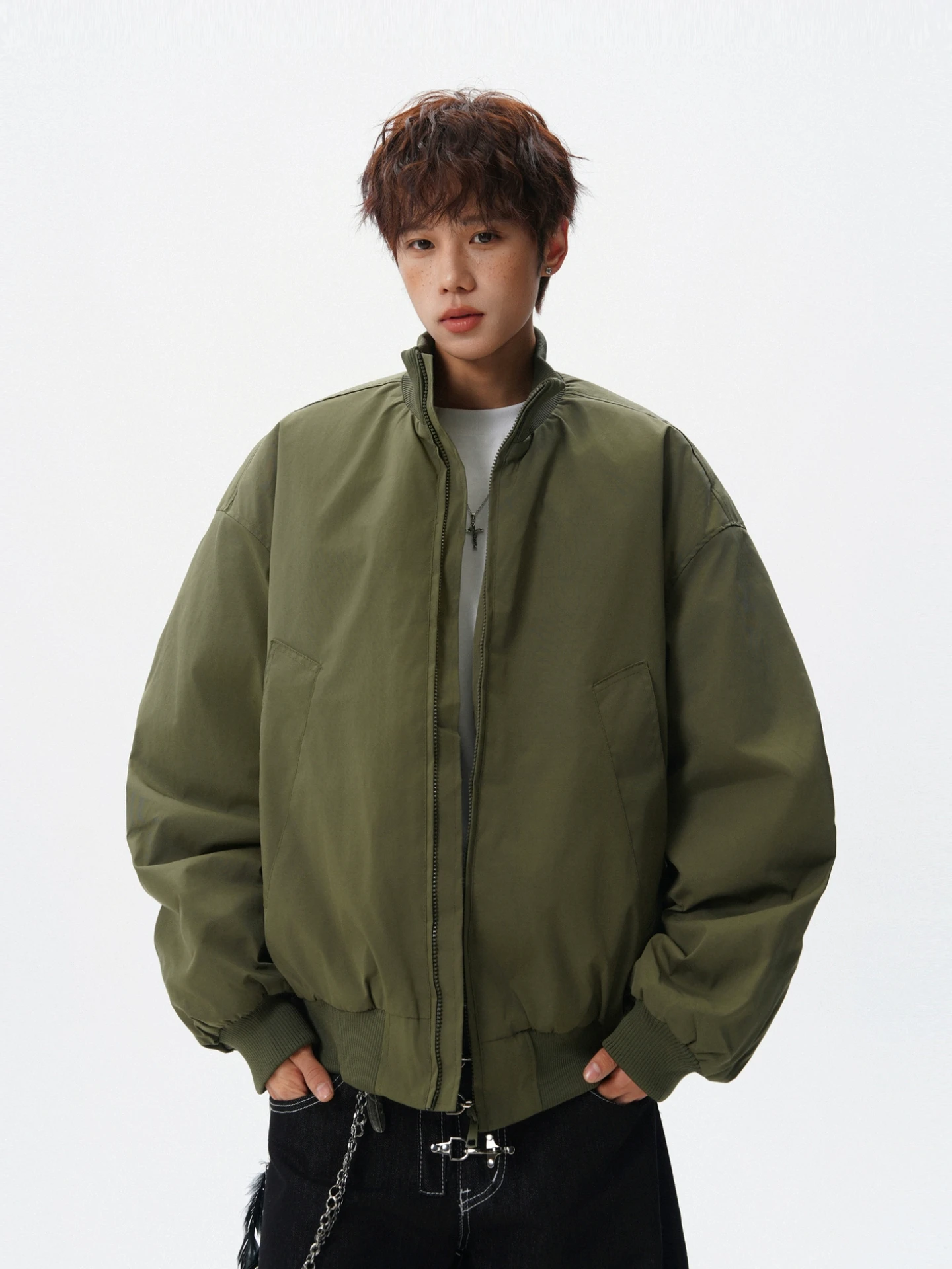 

Мужская хлопковая куртка Warmth And Sle с воротником-стойкой, свободного кроя, зимнее пальто для пар, молодежная мода, утепленная, длинный рукав