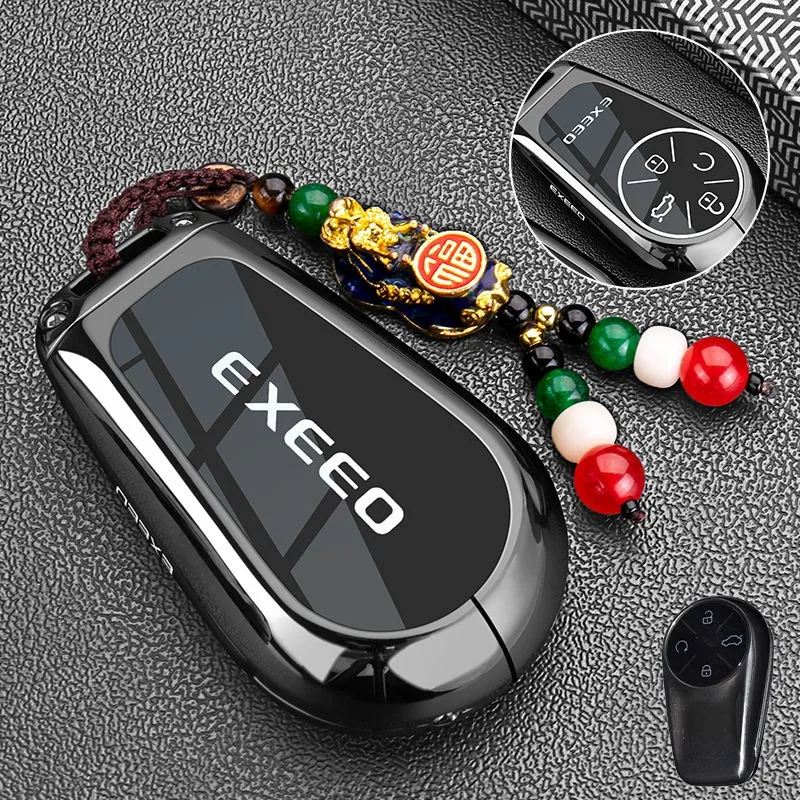Autoschlüsseletui aus Zinklegierung für Chery Exeed Exlantix ET RX CDM VX LX TX TXL PHEV Schlüsselanhänger Ringhalter Fob Shell Zubehör – Detail 3