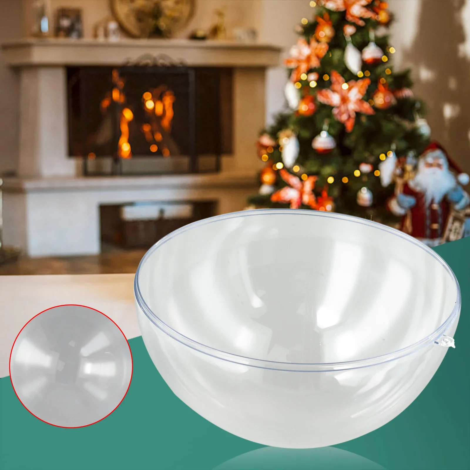 1 pz Natale Trasparente Palla di Plastica Riempibile Pallina Albero di Natale Appeso Ornamenti Per La Casa Decorazione Della Festa Nuziale Box 14/16/20 cm