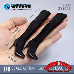 ZYTOYS ZY1045 1/6 Scale Female Figure Accessories Zipper Long High Boots Hollow Model Fit 12'' Action Figure Body Dolls