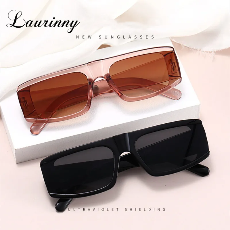 

2022 New Rectangular Frame Sunglasses Women's Fashion Stitching Color Retro Square Sunglasses Trendy Sun Glass For Women UV400