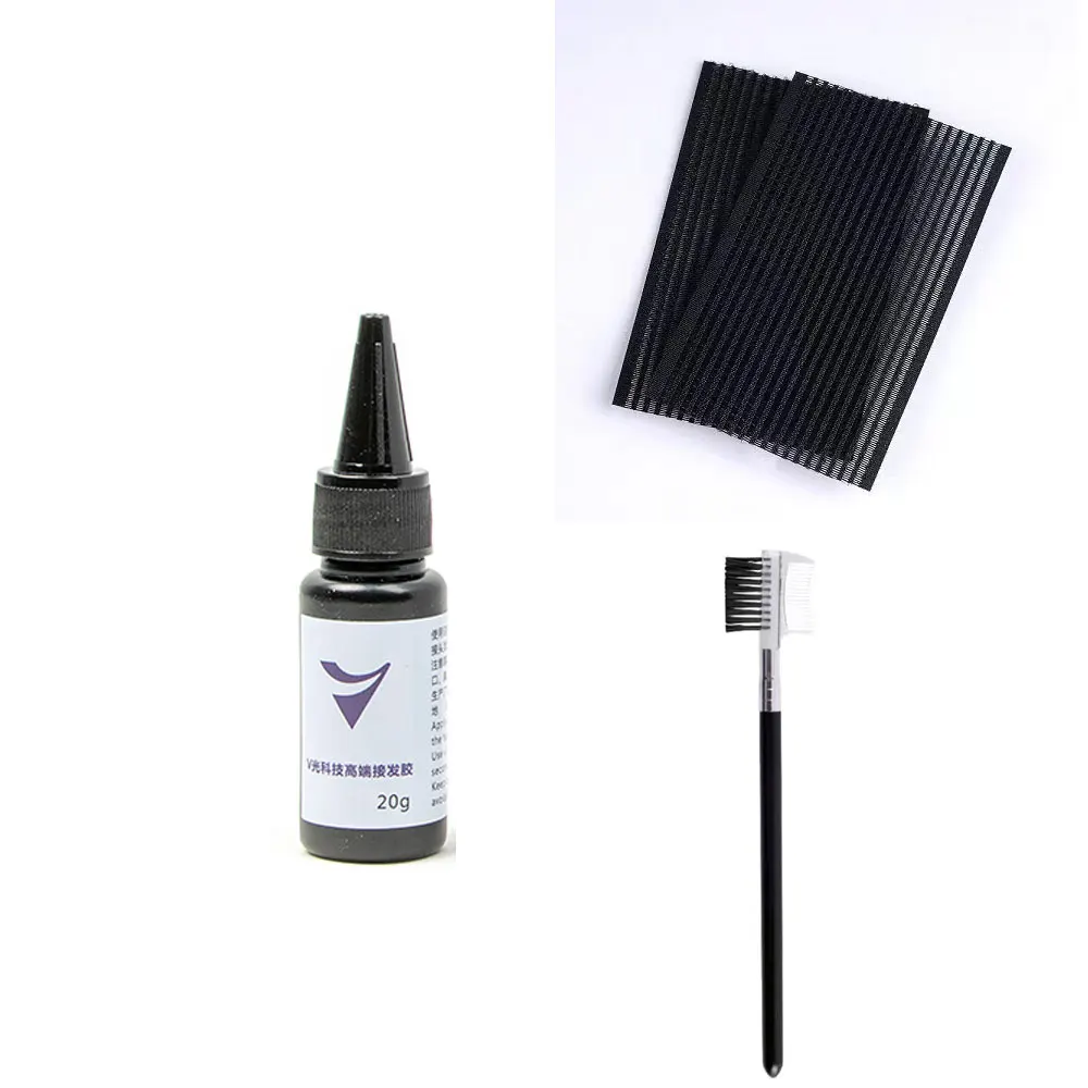 V-Light lijmset 20g Haarverlenging Pruiklijm 20g UV-lichtlijm V-light Traceless tool voor tape Haarverlenging Snel Enten Tool