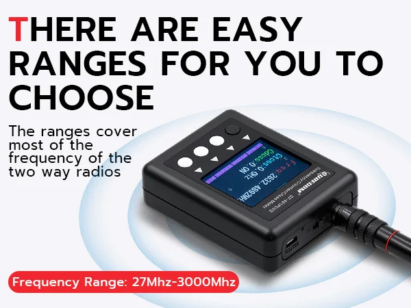 Surecom SF-401 Plus Frequency Meter Radio Hand-Held Frequency Counter 27Mhz-3000Mhz Portable CTCSS/DCS Decoder