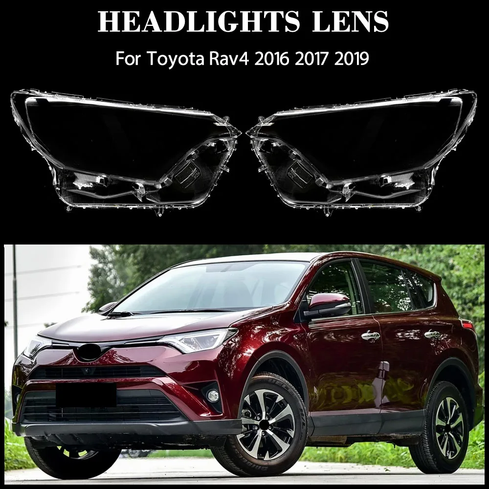 

For Toyota Rav4 2016 2017 2019 Car Accessories Headlight Cover Shade Headlamp Shell Lampshade Case Lens Automobiles Plexiglass
