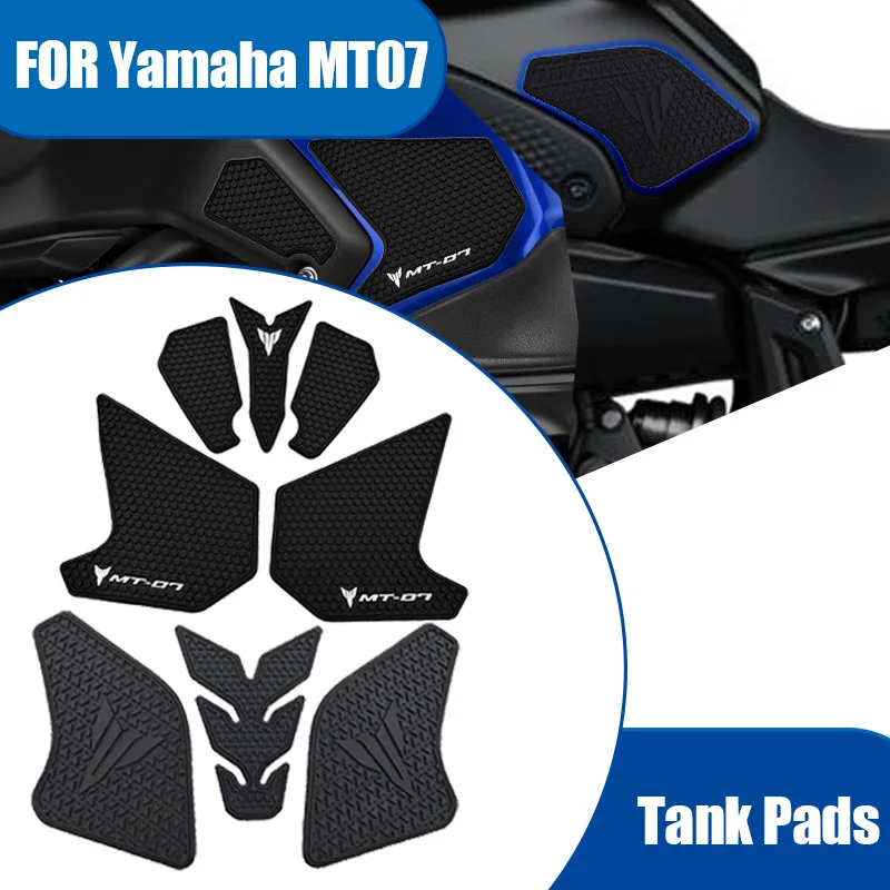 For YAMAHA MT07 MT-07 Motorcycle Tank Pads mt07 mt 07 2018-2023 Non-slip Side Fuel Tank Stickers Waterproof Pad Rubber Sticker