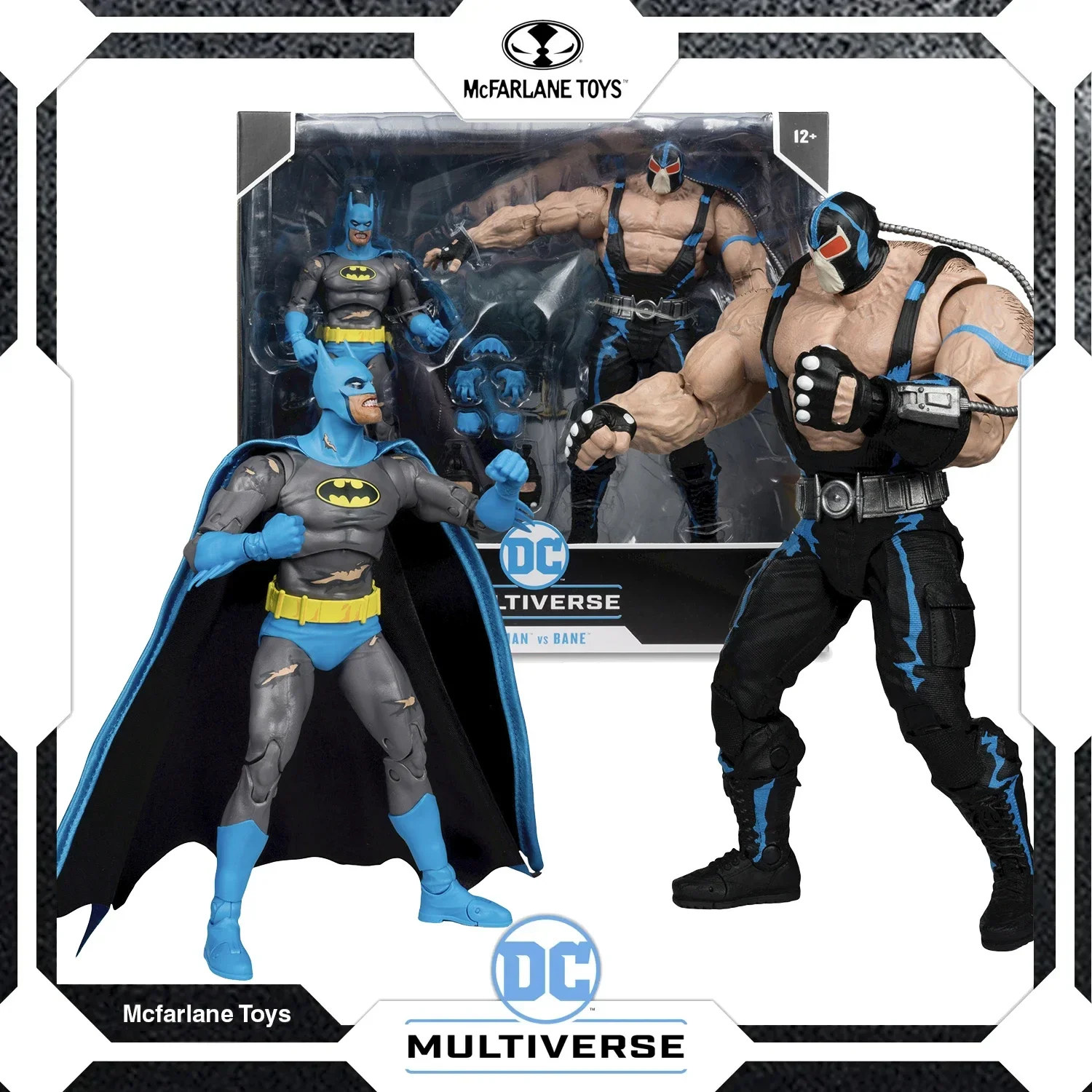 McFarlane Batman vs Bane 2PK DC Multiverse 7-inch Action Figure Collection Series Children's Toys