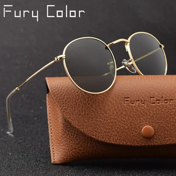 Top Kwaliteit Glazen Lens Kleine Ronde Mannen Vrouwen Zonnebril Gothic Steampunk Zonnebril Mens Womens Retro Vintage Eyewear Shades