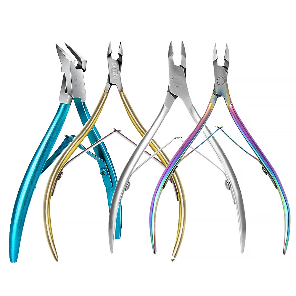 Nail Cuticle Nipper Scissors Stainless Steel Manicure Colorful Clipper Dead Skin Remover Pedicure Eagle Beak Plier Manicure Tool