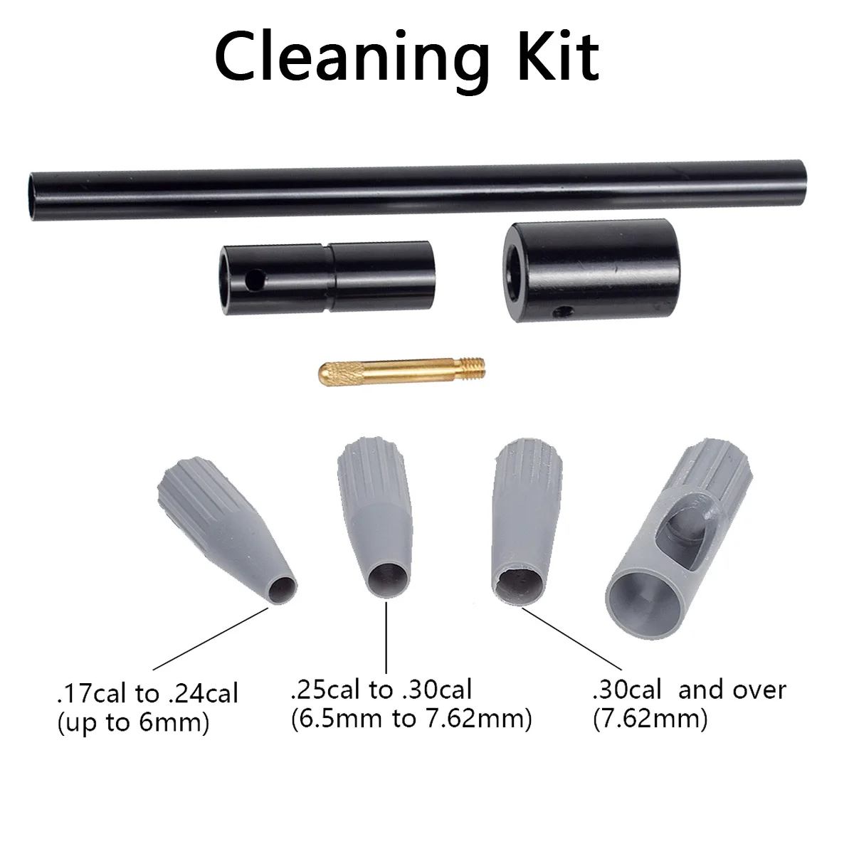 

8Pcs Tactical Cleaning Kit.17Cal .22Cal .30Cal Universal Gun Bore Guide Cleaning Rifle Brush Clean Hunting Cleaner Accessories