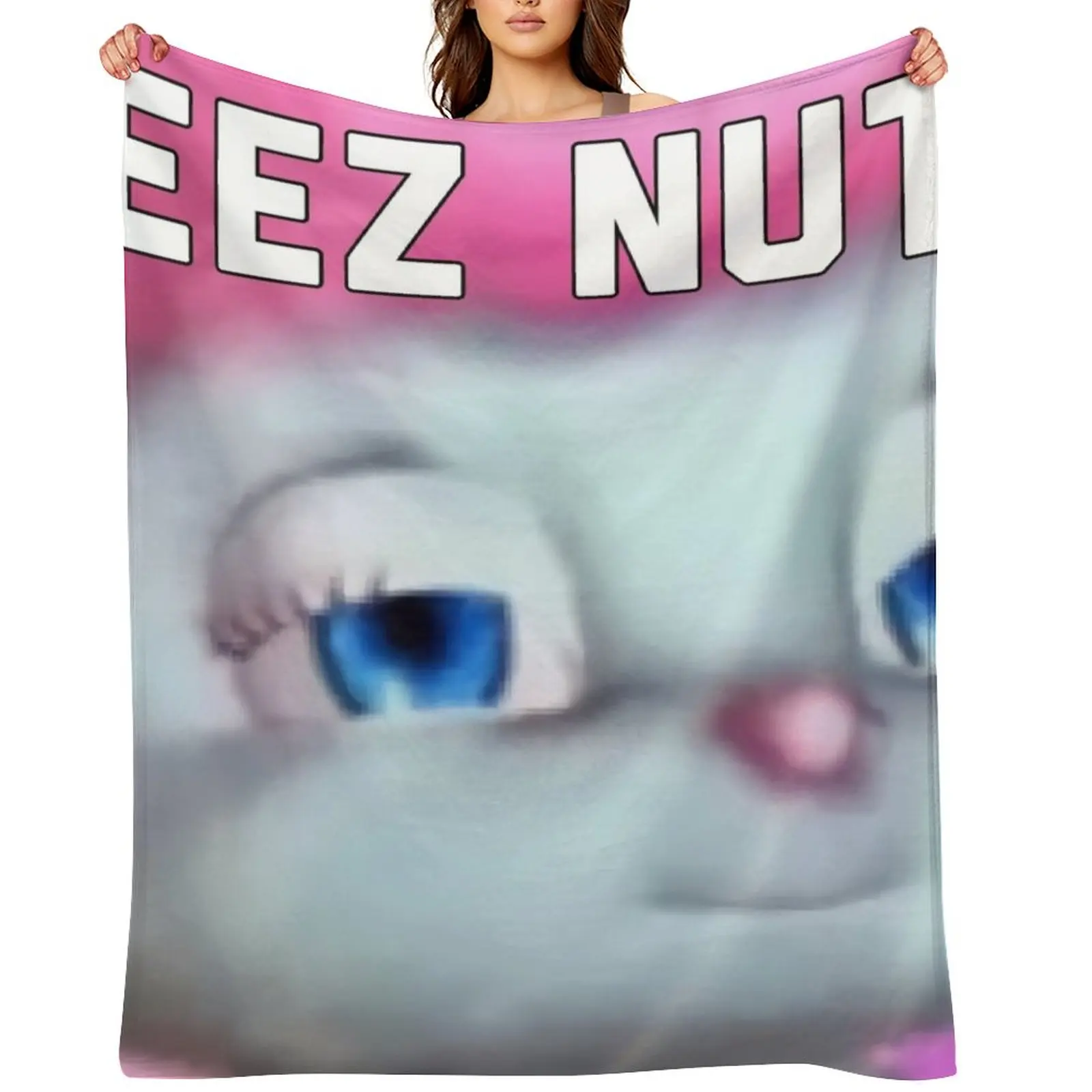 

Bibble Deez Nuts Throw Blanket Sofa warm winter for sofa Personalized Gift Blankets